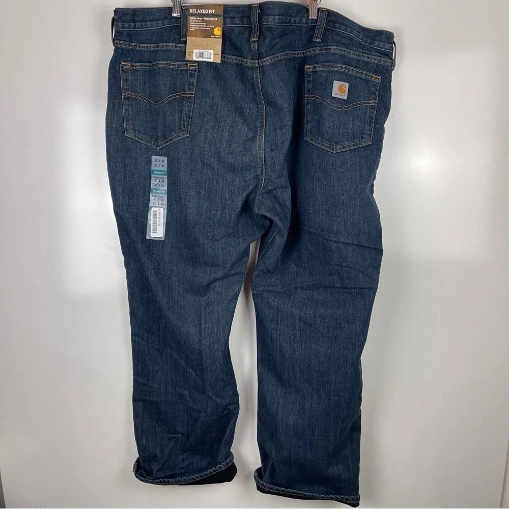 NEW Carhartt Relaxed Fit Fleece Lined Holter Jeans Straight Leg Men's Size 50x30
